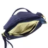  Dámska tmavomodrá semišová crossbody kabelka Luka 24-090 24 x 22 x 5 cm