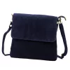  Dámska tmavomodrá semišová crossbody kabelka Luka 24-090 24 x 22 x 5 cm