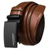  Pánsky kožený opasok Peterson PTN A004 s hnedou automatickou prackou, 105 cm