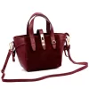  Dámska kožená kabelka Luka 24-092 bordovej farby, crossbody 31 x 20 x 12 cm