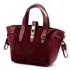  Dámska kožená kabelka Luka 24-092 bordovej farby, crossbody 31 x 20 x 12 cm