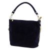 Luka 24-072 GOLD navy női velúr bőr bőr kézitáska 24 x 20 x 12 cm