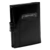  Pánska kožená peňaženka Cavaldi 0001L-P-BS s RFID čipom, čierna, 9 x 12 x 2,5 cm