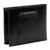  Pánska kožená peňaženka Cavaldi 0001-P-BS s RFID čipom, čierna, 9 x 12 x 2,5 cm