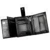  Pánska kožená peňaženka Cavaldi 0104-P-BS RFID čierna 9,5 x 12,5 x 3 cm