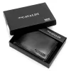  Pánska kožená peňaženka Cavaldi 0670-P-BS s RFID čipom, čierna, 12 x 8,5 x 2,5 cm