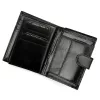  Pánska kožená peňaženka Cavaldi 0800L-P-BS RFID čierna 9,5 x 12,3 x 3 cm
