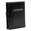  Pánska kožená peňaženka Cavaldi 0800L-P-BS RFID čierna 9,5 x 12,3 x 3 cm