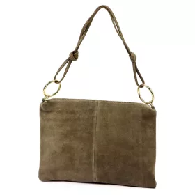    Dámska kožená kabelka Luka 24-097 D béžovej farby, taška cez rameno 36 x 25 x 5 cm