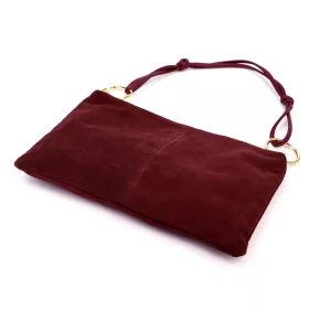    Dámska bordová kabelka z semišovej kože Luka 24-097 D 36 x 25 x 5 cm