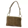  Dámska kožená kabelka Luka 24-097 MN v béžovej farbe, taupe, 24 x 15,5 x 4 cm