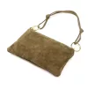  Dámska kožená kabelka Luka 24-097 MN v béžovej farbe, taupe, 24 x 15,5 x 4 cm