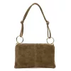  Dámska kožená kabelka Luka 24-097 MN v béžovej farbe, taupe, 24 x 15,5 x 4 cm