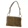 Dámska kožená kabelka Luka 24-097 MN v béžovej farbe, taupe, 24 x 15,5 x 4 cm