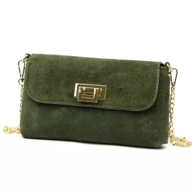    Dámska kožená kabelka cez rameno Luka 25-001 zelená 22 x 12,5 x 6 cm