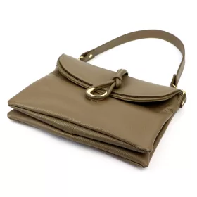   Dámska kožená kabelka cez rameno Luka 25-002 béžovej farby 31 x 21 x 7 cm