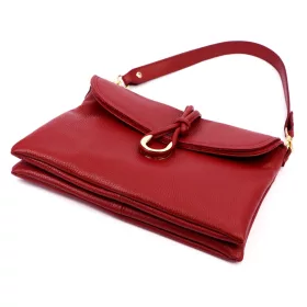    Dámska kožená kabelka cez rameno Luka 25-002 bordovej farby 31 x 21 x 7 cm
