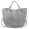 Luka 24-082 D taupe női bőr válltáska, oldaltáska 43 x 30 x 13 cm 