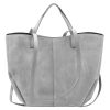 Luka 24-082 D taupe női bőr válltáska, oldaltáska 43 x 30 x 13 cm 