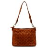  Dámska kožená kabelka VS 047 hnedá 30 x 21 x 12 cm