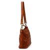  Dámska kožená kabelka VS 047 hnedá 30 x 21 x 12 cm