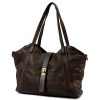  Dámska kožená kabelka cez rameno VS 048 hnedá 45 x 26 x 14 cm