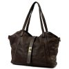  Dámska kožená kabelka cez rameno VS 048 hnedá 45 x 26 x 14 cm