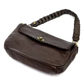    Dámska kožená kabelka VS 049 hnedá, cez rameno 29 x 21 x 7 cm