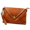 VS 050 barna női bőr kézitáska, válltáska, crossbody 28 x 19 x 6 cm