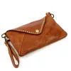 VS 050 barna női bőr kézitáska, válltáska, crossbody 28 x 19 x 6 cm