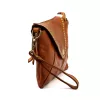 VS 050 barna női bőr kézitáska, válltáska, crossbody 28 x 19 x 6 cm