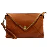 VS 050 barna női bőr kézitáska, válltáska, crossbody 28 x 19 x 6 cm