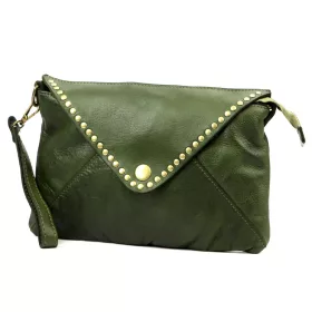    Dámska kožená kabelka VS 050 zelená, taška cez rameno 28 x 19 x 6 cm