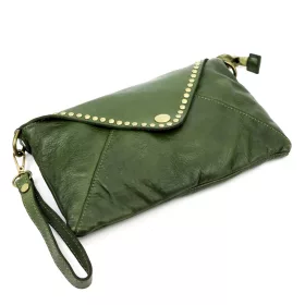    Dámska kožená kabelka VS 050 zelená, taška cez rameno 28 x 19 x 6 cm