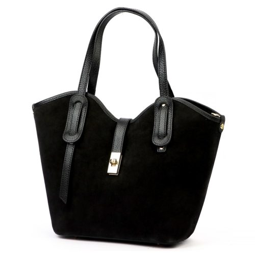 Luka 25-006 fekete női bőr válltáska, oldaltáska 36 x 29 x 14 cm
