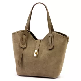    Dámska kožená kabelka cez rameno Luka 25-006 béžovej farby, bočná taška 36 x 29 x 14 cm