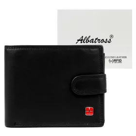   Albatross SN MW4Z RFID fekete férfi bőr pénztárca 13 x 10 x 3 cm 