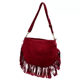    Dámska kožená kabelka cez rameno Luka 24-093 bordovej farby 35 x 27 x 8 cm