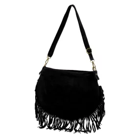    Dámska kožená kabelka cez rameno Luka 24-093 čierna 35 x 27 x 8 cm