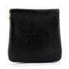  Gregorio Pulares ITT-01 čierna peňaženka z hovädzej kože 9,5 x 9 x 1 cm