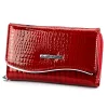  Dámska kožená peňaženka Jennifer Jones 5245-2 ZIP červená 14 x 9 x 3 cm