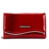  Dámska kožená peňaženka Jennifer Jones 5245-2 ZIP červená 14 x 9 x 3 cm