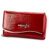  Dámska kožená peňaženka Jennifer Jones 5245-2 ZIP červená 14 x 9 x 3 cm