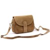 Luka 24-099 taupe női velúr bőr bőr kézitáska 23 x 18 x 10 cm