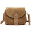 Luka 24-099 taupe női velúr bőr bőr kézitáska 23 x 18 x 10 cm