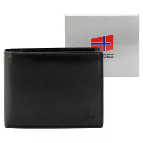  Pánska kožená peňaženka Nordee SLANGE N992 čierna