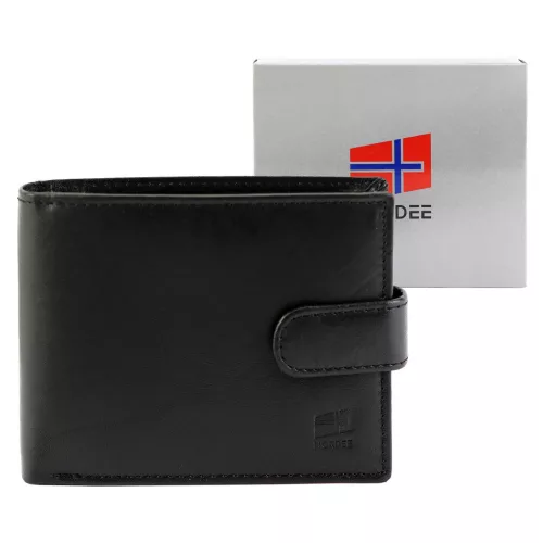  Pánska kožená peňaženka Nordee SLANGE N992L čierna