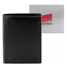  Pánska kožená peňaženka Nordee SLANGE N4 čierna