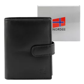  Pánska kožená peňaženka Nordee SLANGE N4L čierna