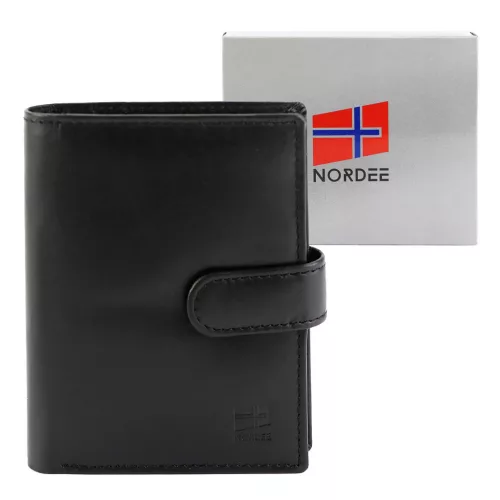  Pánska kožená peňaženka Nordee SLANGE N4L čierna